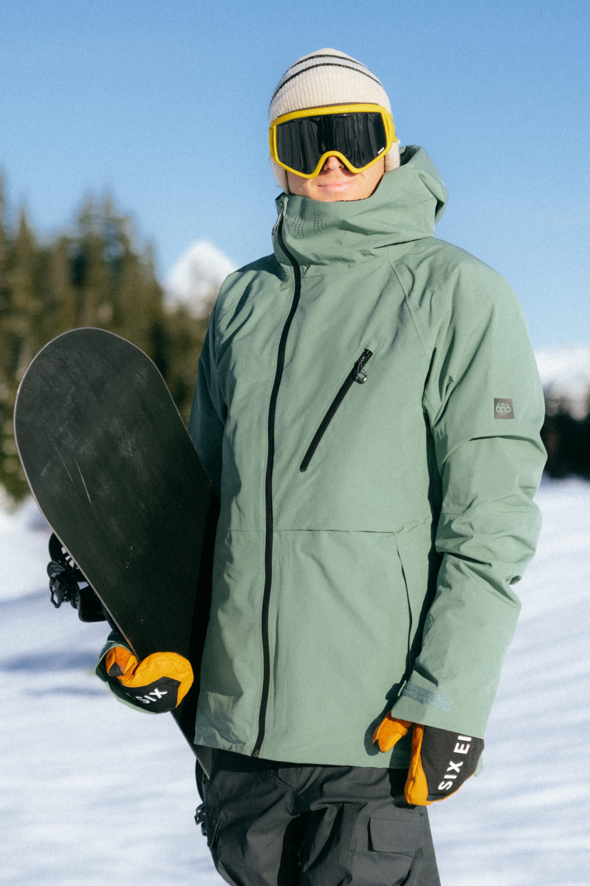 686 Ace Jib Hunt Winter Snowboard offers Jacket: Large / Dark Green (Plaid) / Epaulette