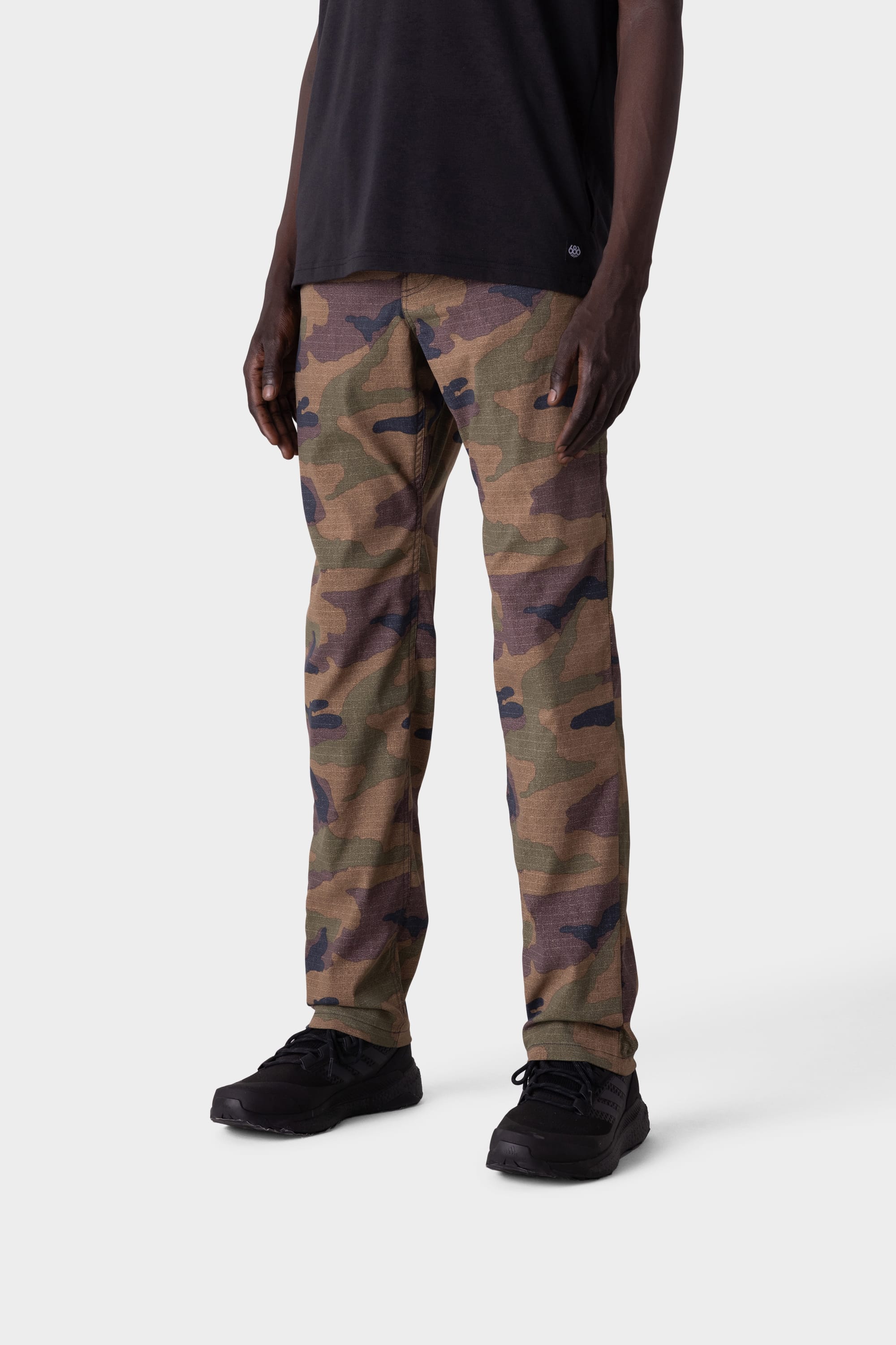 Mens Cargo Camo Pants Multi Pocket Lightweight Army Regular Fit Camo Green  32x32