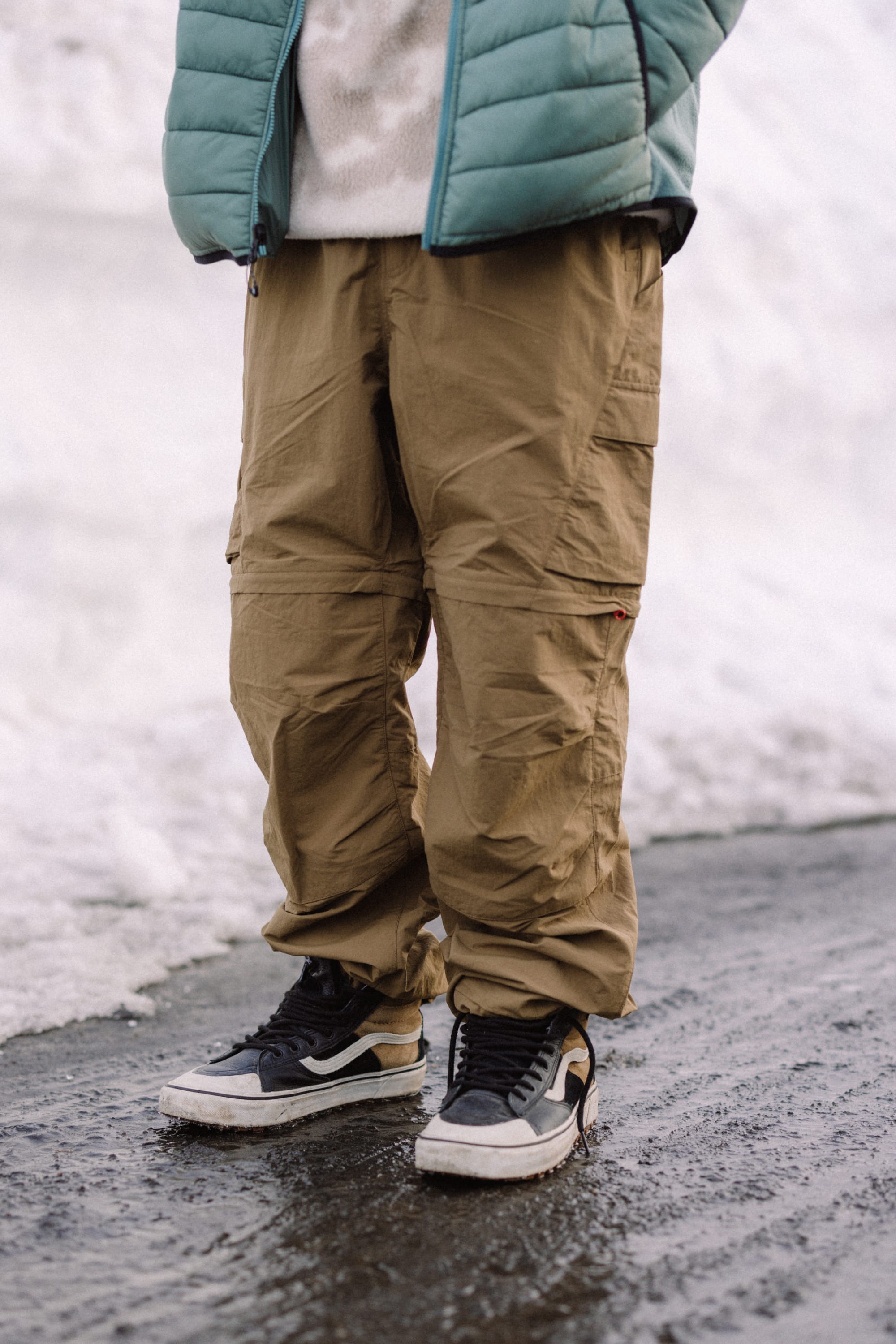 Light Brown Cargo Trousers with Metal Loops